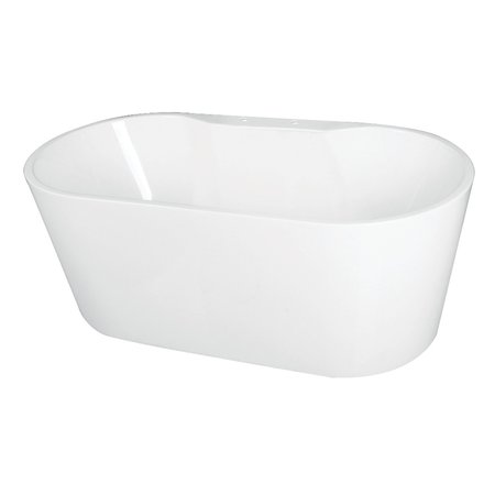 AQUA EDEN Freestanding Bathtubs, 66.31 L, 31.5 W, White, Acrylic VT7DE673223